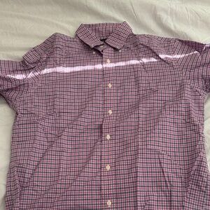 Ralph Lauren Men's Pink and Blue Plaid Shirt